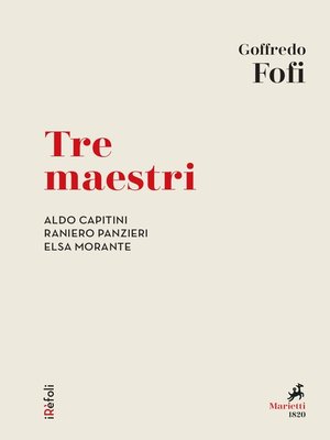 cover image of Tre maestri
